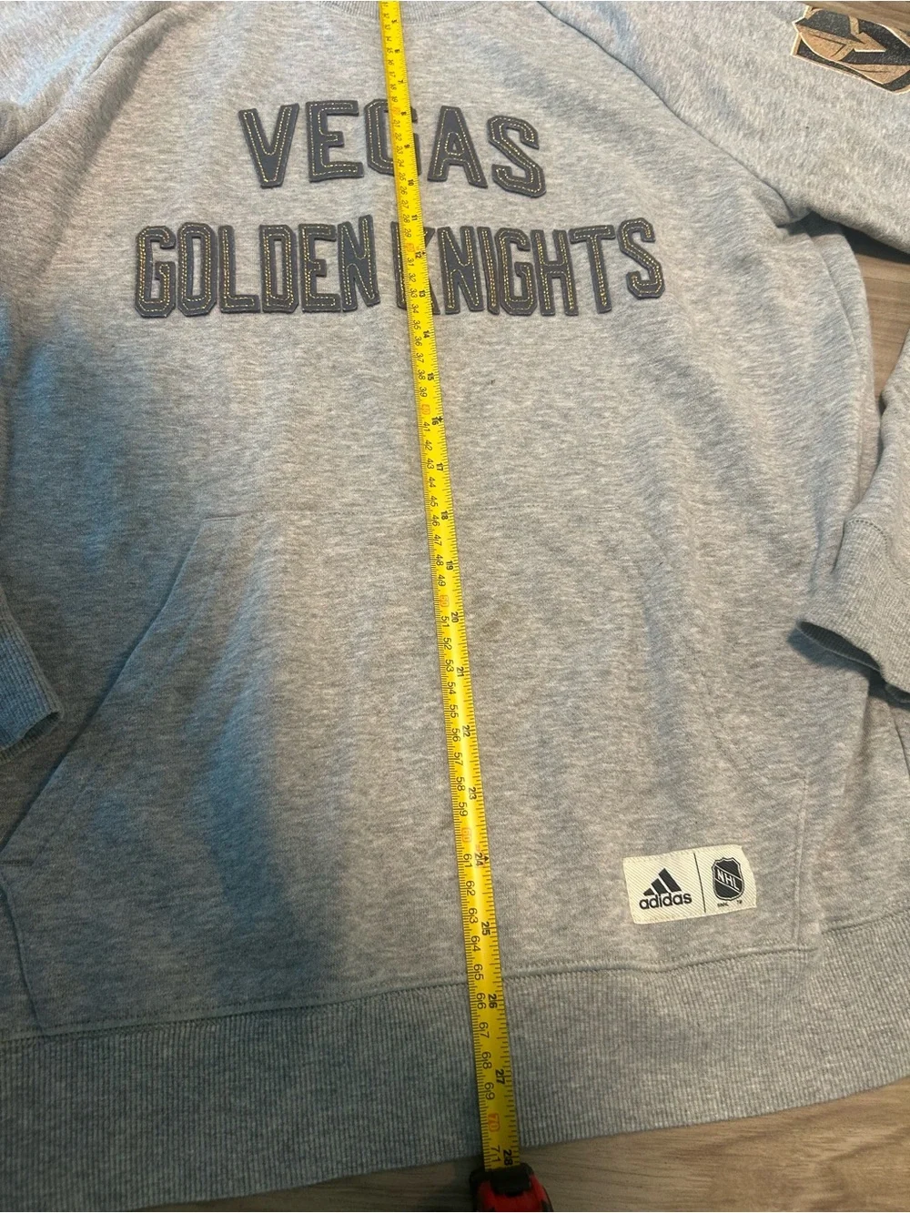 🏒 Adidas NHL Vegas Golden Knights Grey Crewneck Sweatshirt Size Small
